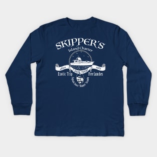 Skipper's Island Charter 3 Hour Tour Kids Long Sleeve T-Shirt